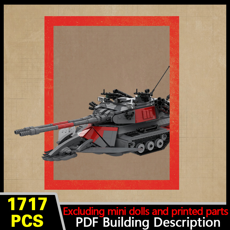 Heavy Equipment Armor - Schwerer Panzer Modell MOC Bausteine Kriegsausrüstung