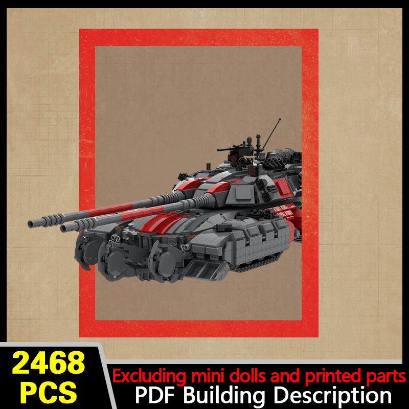 Heavy Equipment Armor - Schwerer Panzer Modell MOC Bausteine Kriegsausrüstung