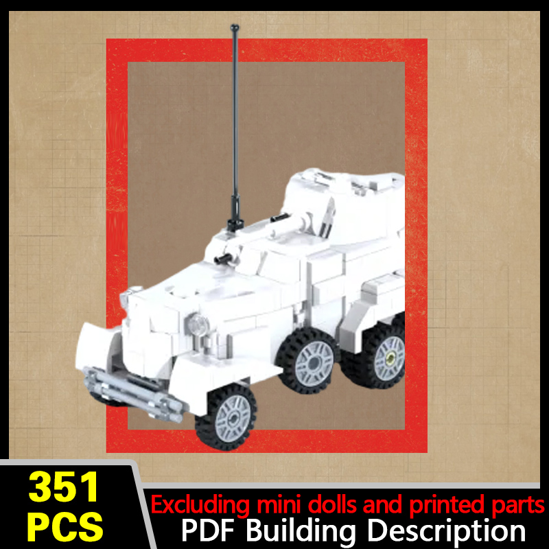 Heavy Equipment Armor - BA-10 Schweres Panzerfahrzeug-Modell MOC Bausteine Kriegsausrüstung