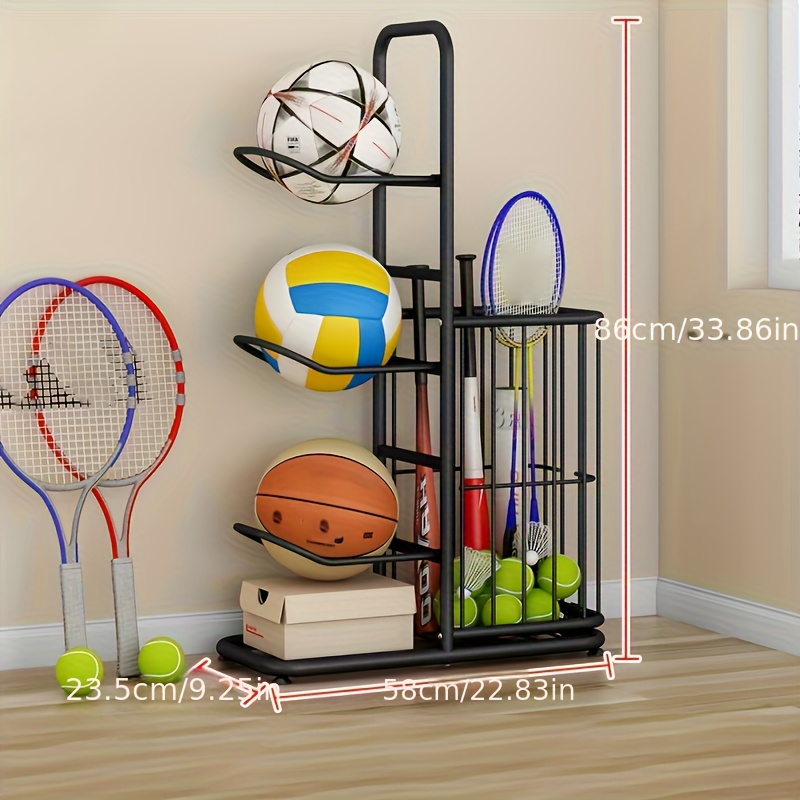 Heavy Equipment Management - Robuster Ball-Aufbewahrungsregal-Organizer – langlebiger Eisengeflechtkorb für