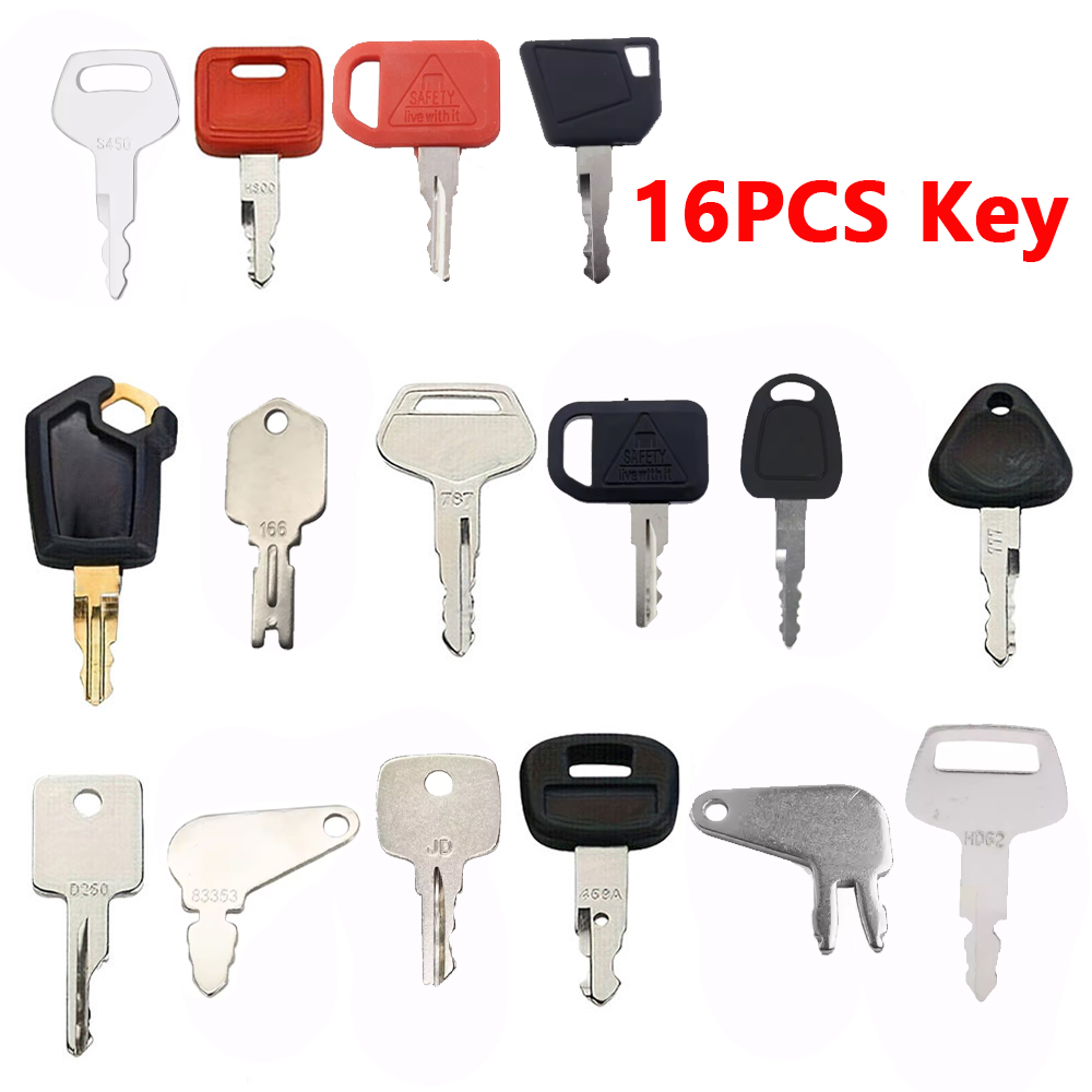 Heavy Equipment Keys Master Set - 16-teiliger Schlüsselsatz für Schwerlastgeräte von CAT,
