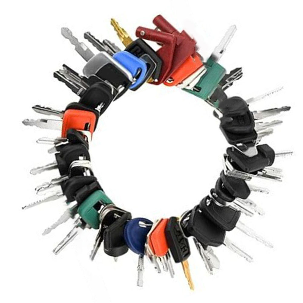 Heavy Equipment Keys Master Set - 50-teiliger Schlüsselsatz für Schwerlastgeräte, Zündschlüssel für