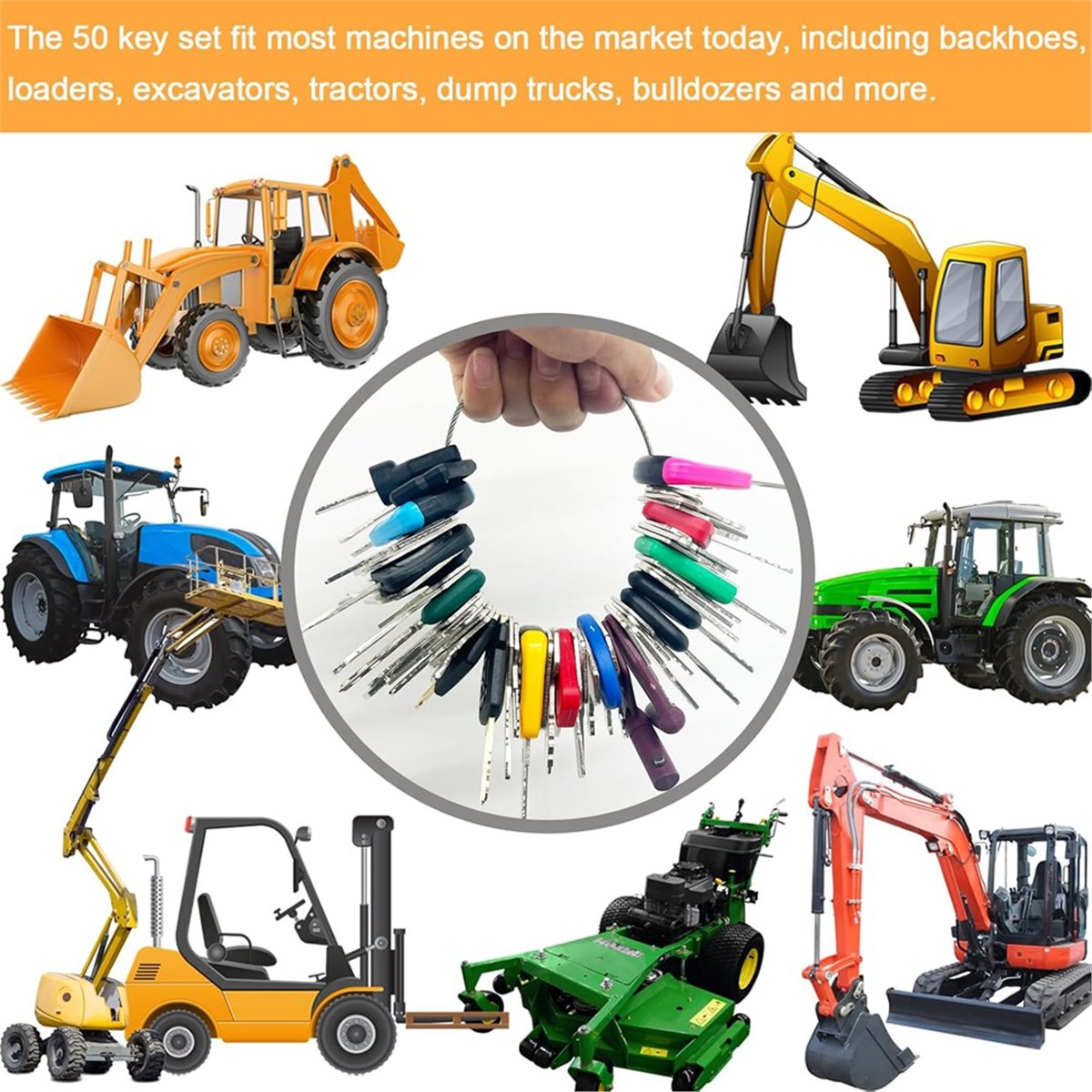 50-teiliger Schlüsselsatz für  – Heavy Equipment Keys Master Set Bewertung und Preis