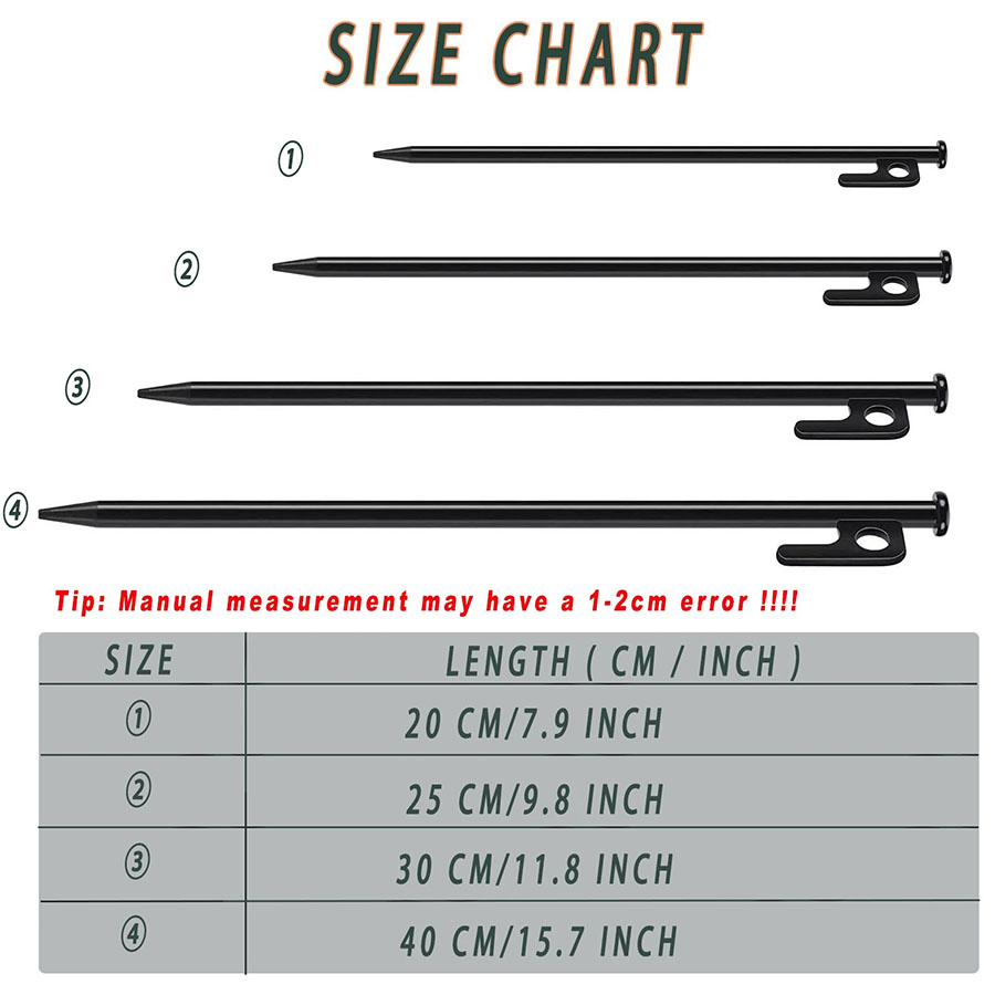 Camping-Zeltnägel, Erdnägel, S – Heavy Equipment Attachments Bewertung und Preis