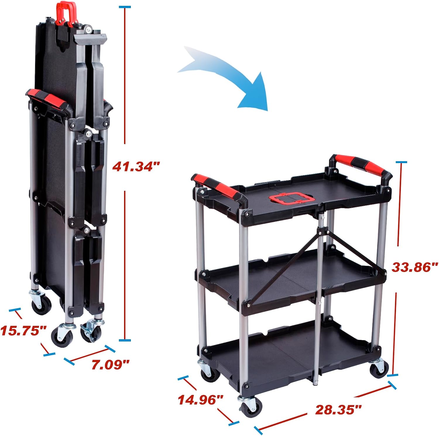 3-stöckiger faltbarer Rollwage – Heavy Equipment For Construction Bewertung und Preis